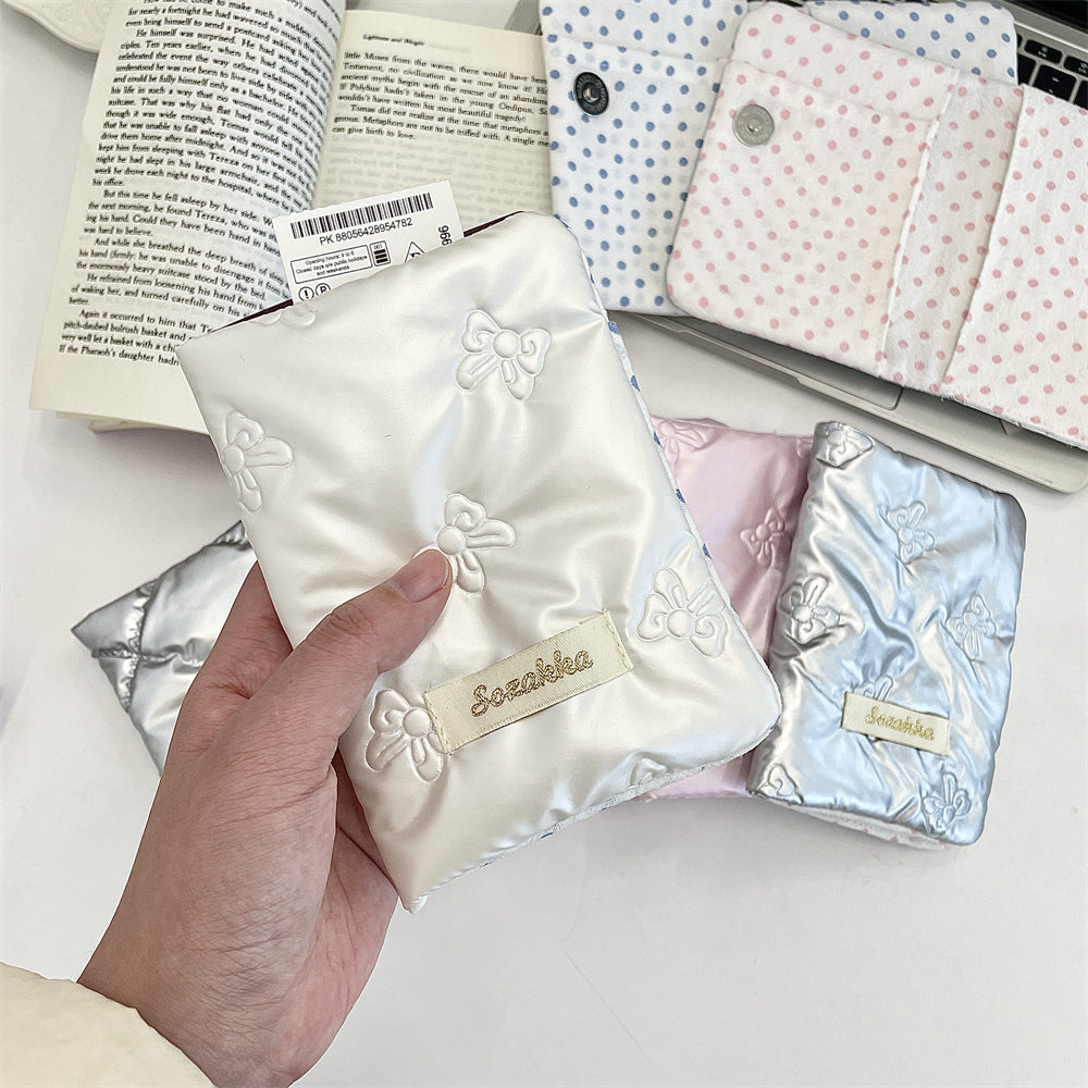 Bow shaped passport holder with multifunctional storage for international travel tickets and documents