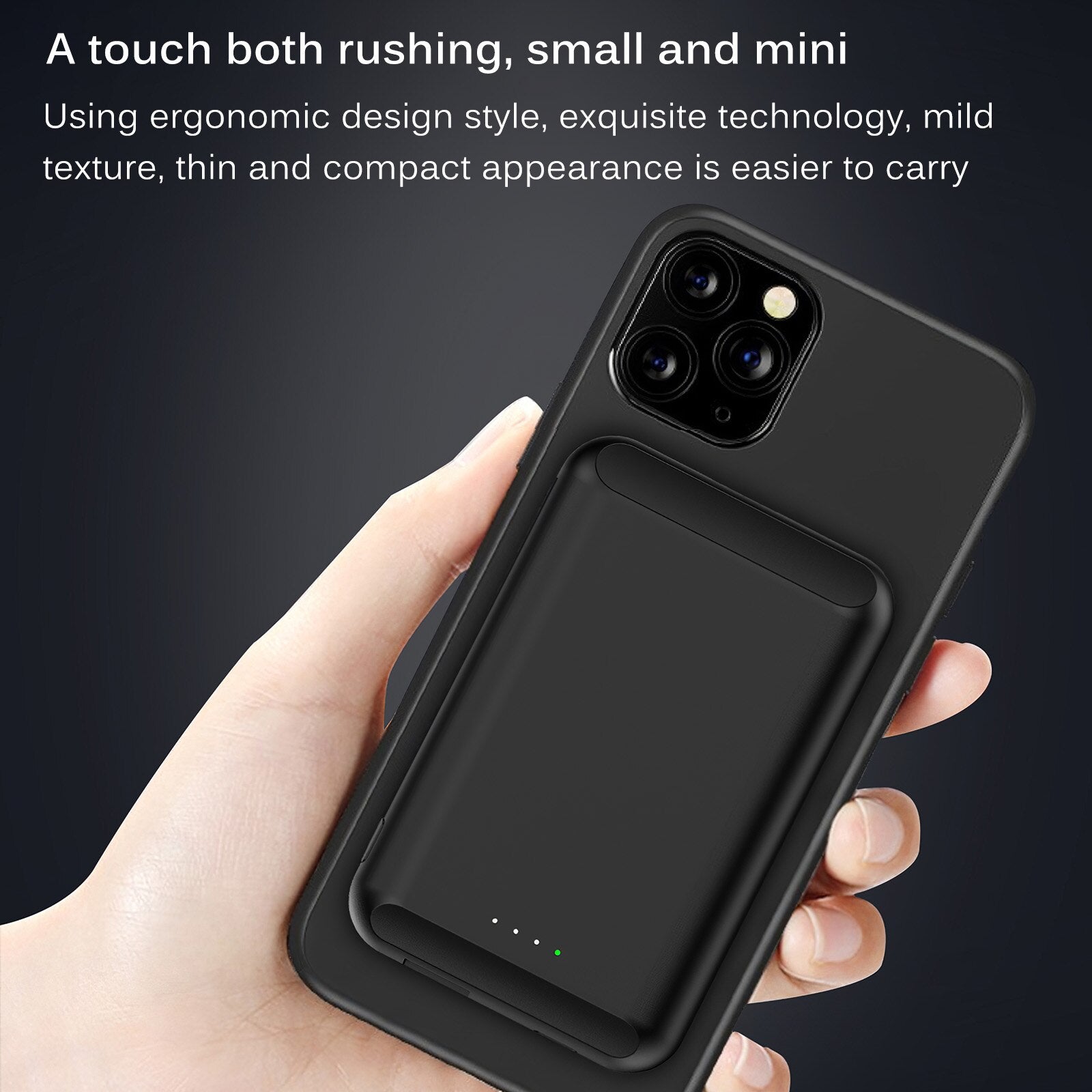 Built-In N52 Magnet Power Bank 5000mAh Portable Charging LED External Battery PowerBank 5000 MAh 