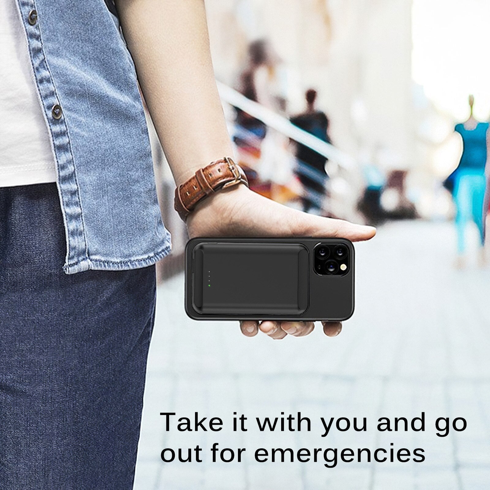 Built-In N52 Magnet Power Bank 5000mAh Portable Charging LED External Battery PowerBank 5000 MAh 