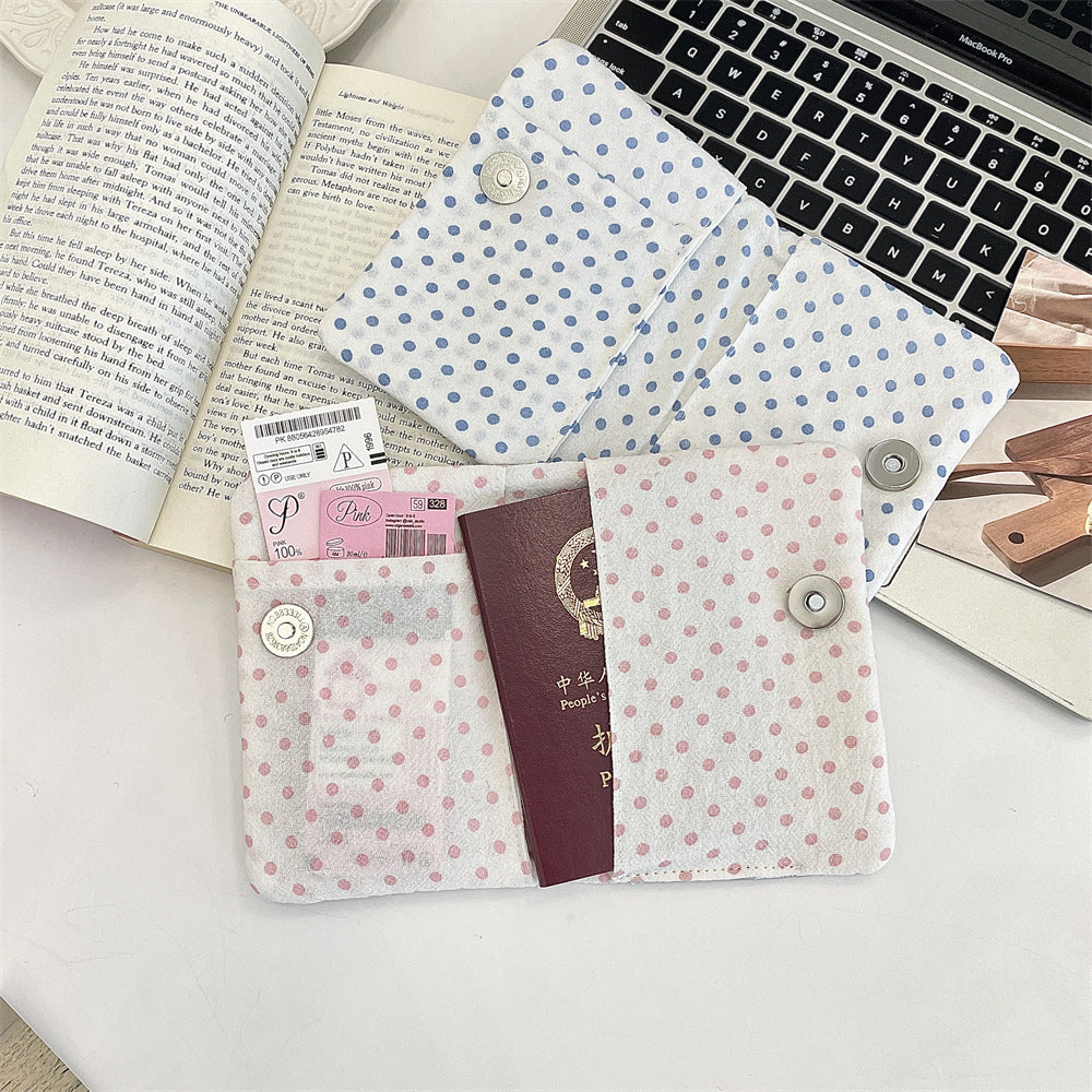 Bow shaped passport holder with multifunctional storage for international travel tickets and documents