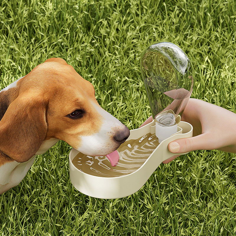 Dog Water Bottle Portable Pet Travel Water Bottle with Bowl 2 Layer Dog Travel Feeder 