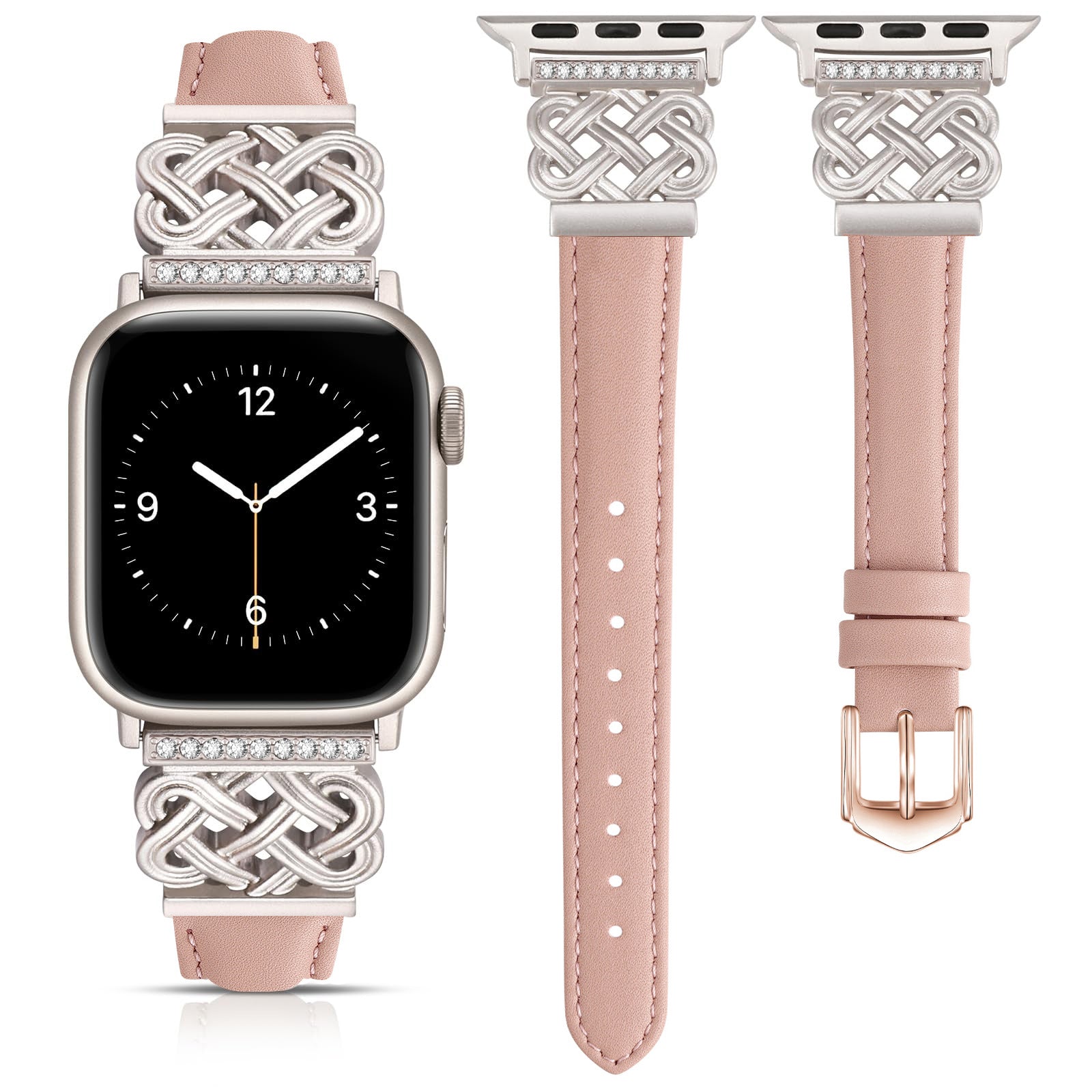 Strap Compatible with Apple Watch Band iWatch S10/SE98765 Metal Ultra-thin Watch Band